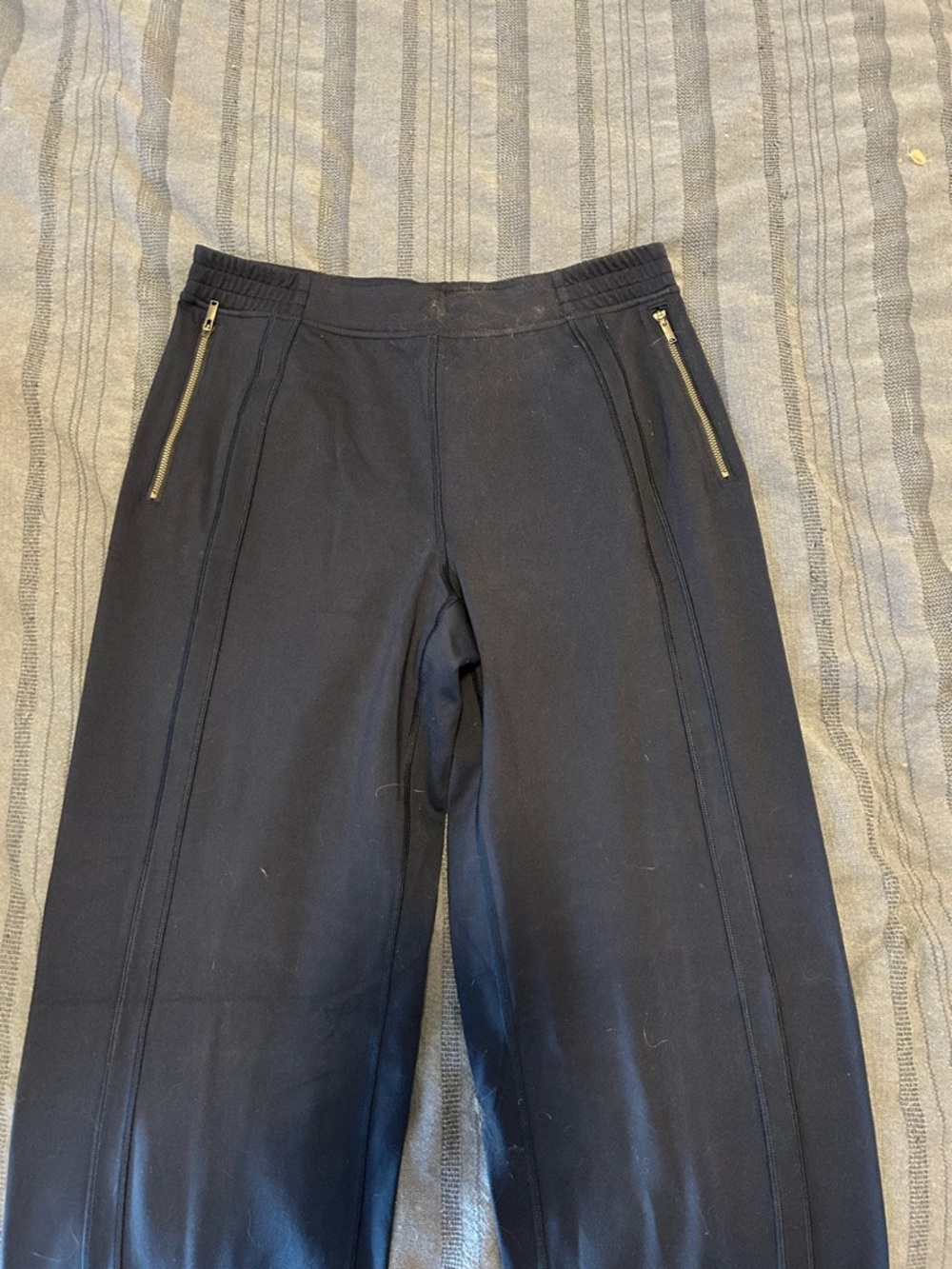 lululemon Navy mid rise Zip-Pocket Track Pant